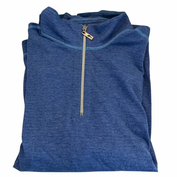Tommy Bahama Men's Ferrara Flip Half Zip Pullover Sweater Blue XXL TTG